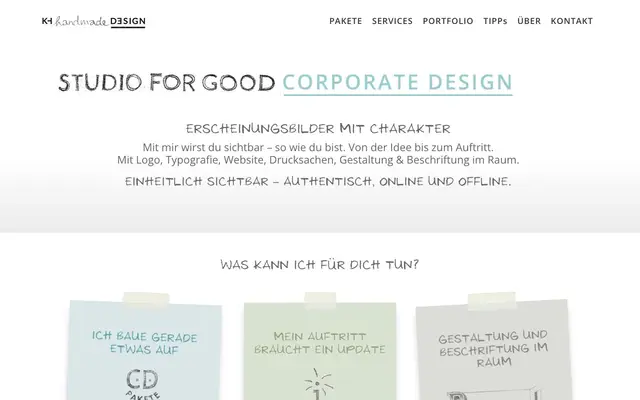 Studio for good handmade Design | Dipl.-Komm.-Designerin: Katja Hofmann website