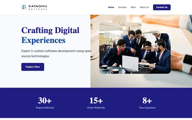 Kayadhu Software Solution Pvt. Ltd. website