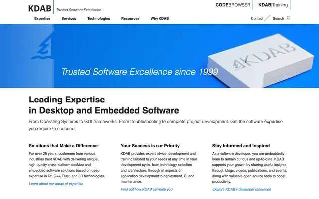 KDAB (Deutschland) GmbH website