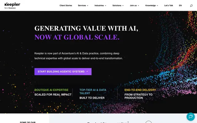 Keepler Data Tech website