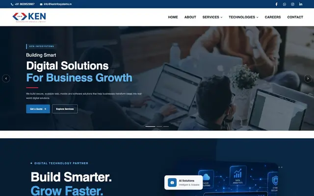 KEN Infosystems Private Limited website