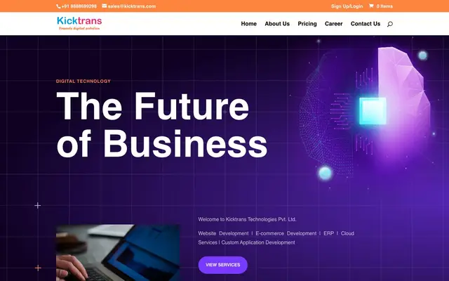 Kicktrans Technologies Pvt. Ltd. website