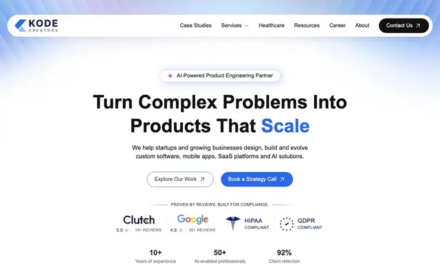 Kode Creators Private Limited website