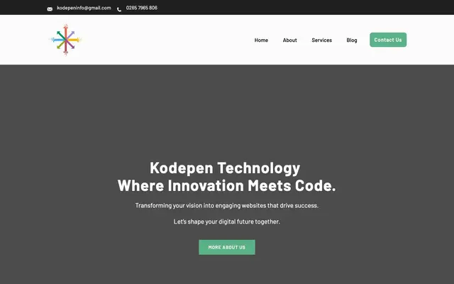 Kodepen Technology website