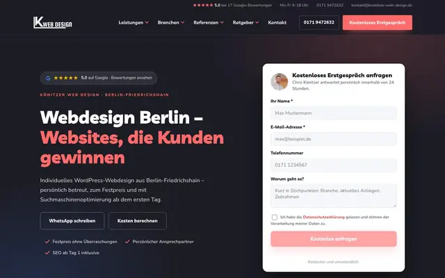 Könitzer Webdesign - Berlin Prenzlauer Berg website