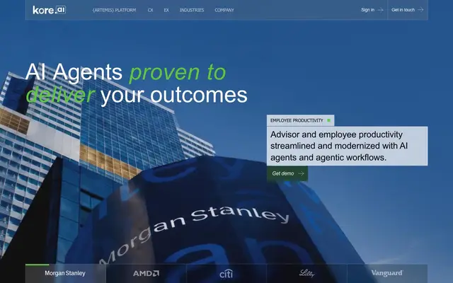 Kore.ai Software India Pvt Ltd website