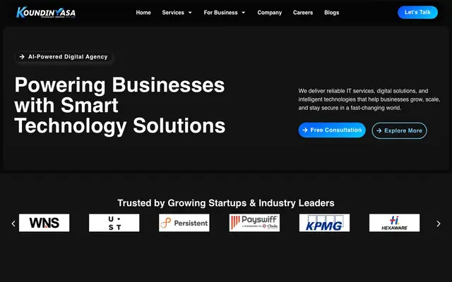 KOUNDINYASA TECHNOLOGY website