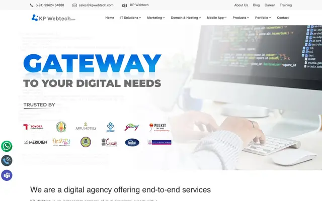 KP Webtech website