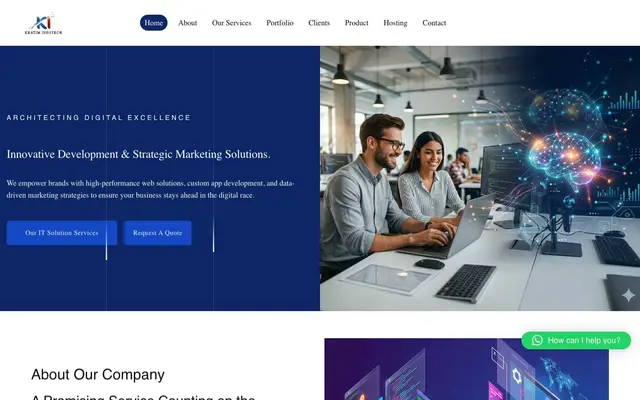 Website Development Company Kratim Infotech website
