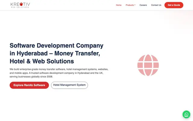 Kreativ Web Solutions website