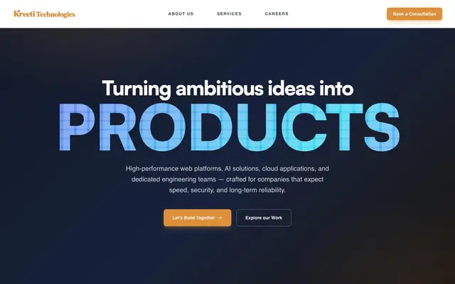 Kreeti Technologies Pvt. Ltd. website