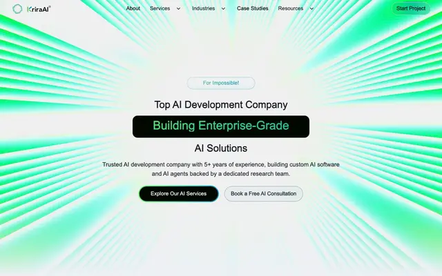 KriraAI Private Limited website