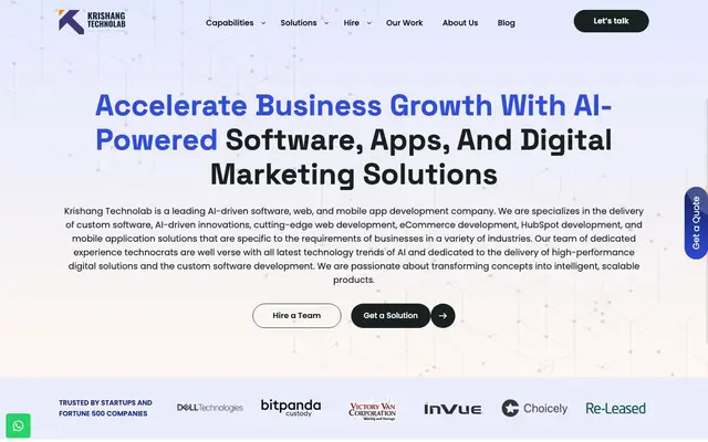 Krishang Technolab website