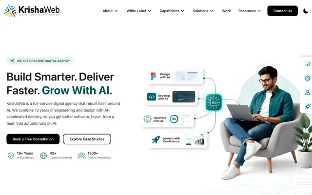 KrishaWeb website