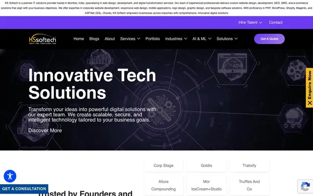 KS Softech Private Limited website