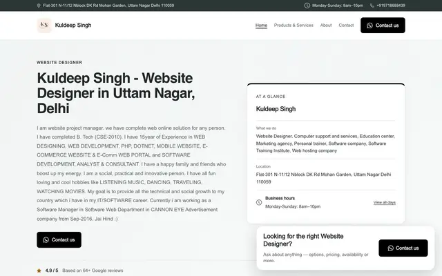 Kuldeep Singh website