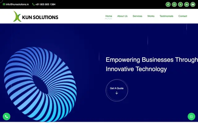 Kun Solutions website