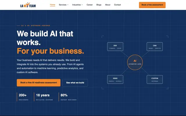 La Net Team Software Solutions Pvt. LTD website