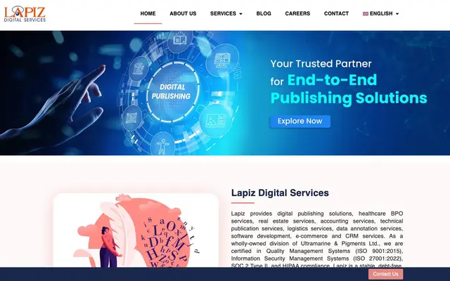 Lapiz Digital Services website