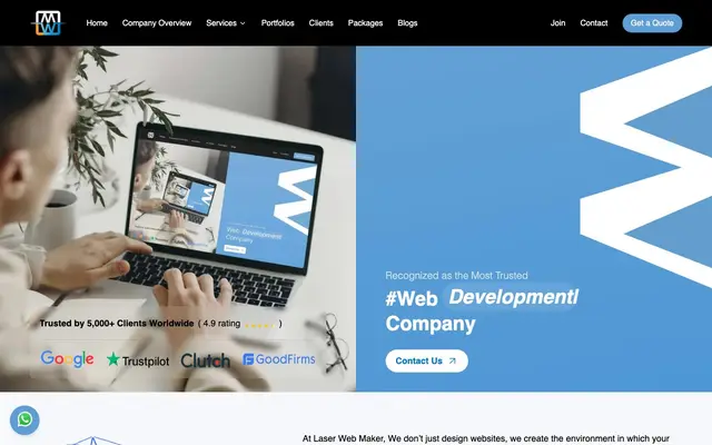 Laser Web Maker website