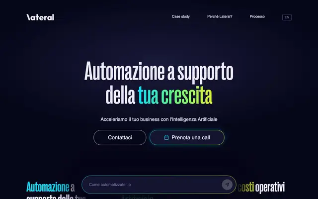 Lateral - Automazione a supporto della tua crescita website