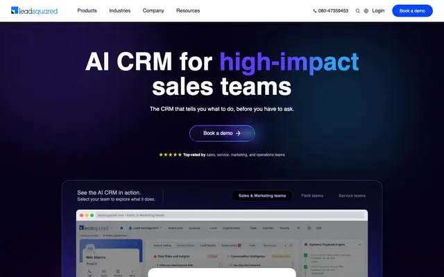 LeadSquared website