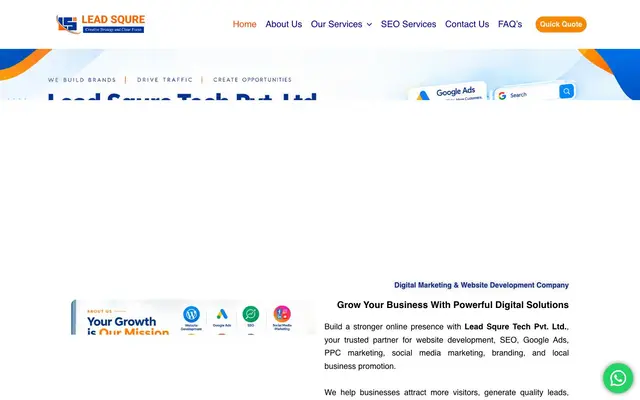 Lead Squre Tech Pvt.Ltd website