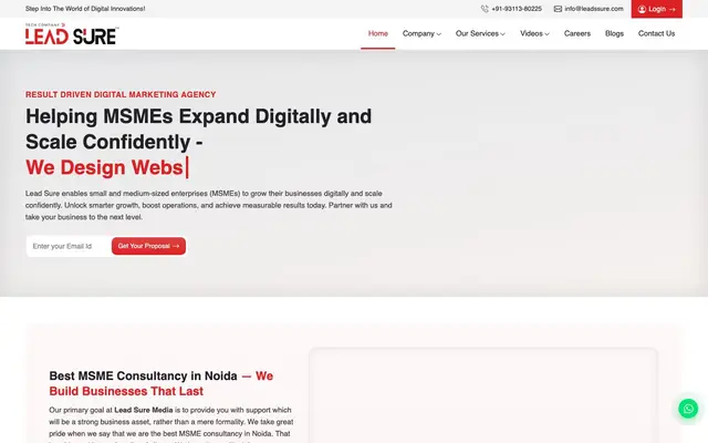 Lead Sure Media Private Limited website