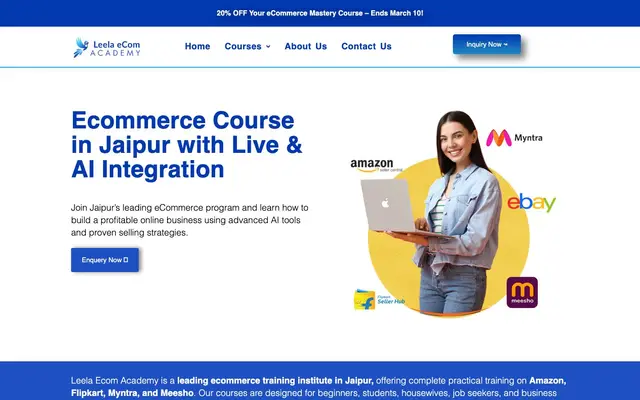 Leela Ecom Academy – Ecommerce Training Institute Jaipur website