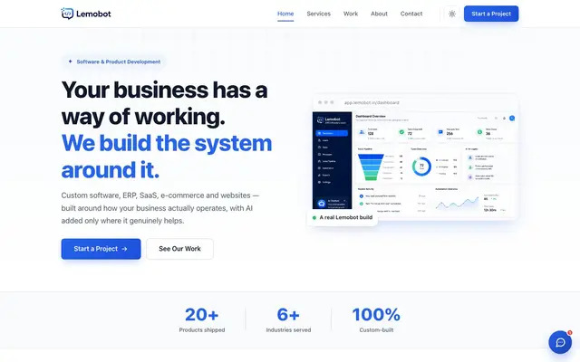 Lemobot (OPC) private limited website
