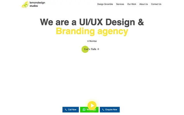 Lemon Design Studios website