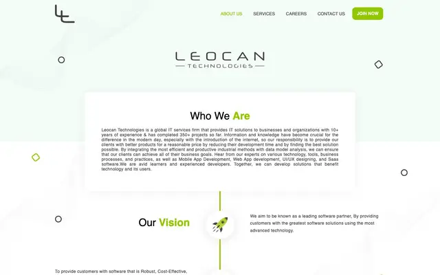 Leocan Technologies LLP website