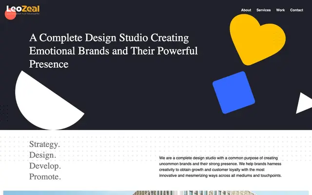 LeoZeal Design Studio website