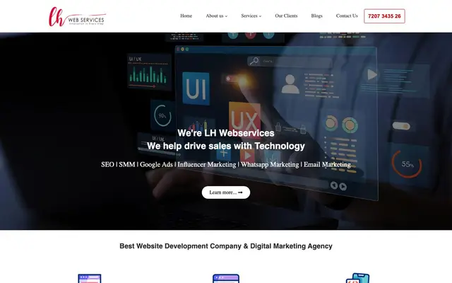 LH Webservices Mobile App Development | Website Development | Digital Marketing Company website