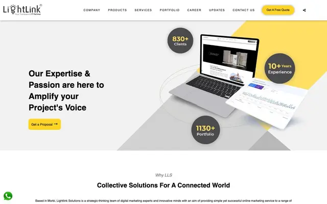 Light Link Solutions website