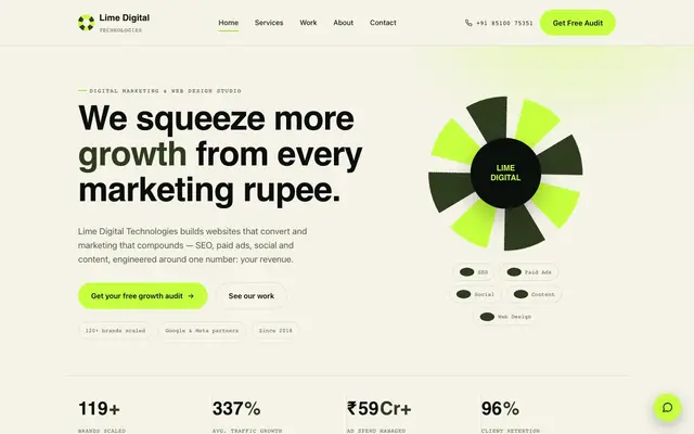 Lime Digital Technologies website