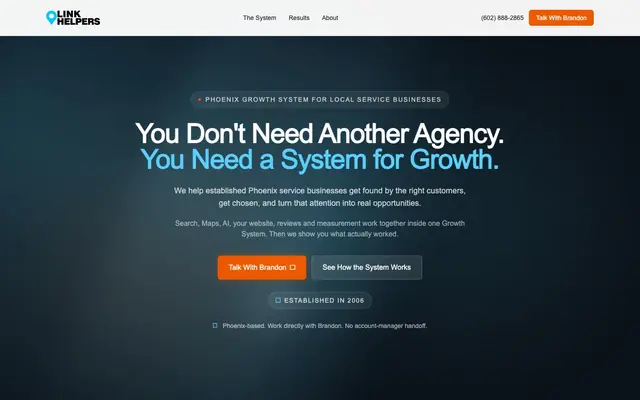Link Helpers SEO & Web Design | Phoenix website
