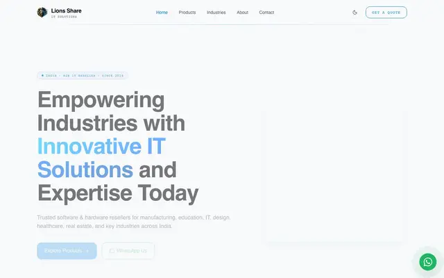 Lions Share IT Solutions website