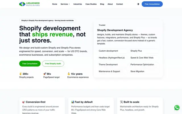 Liquidweb Developers website