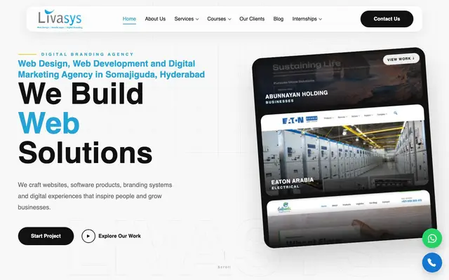 Livasys IT Solutions website