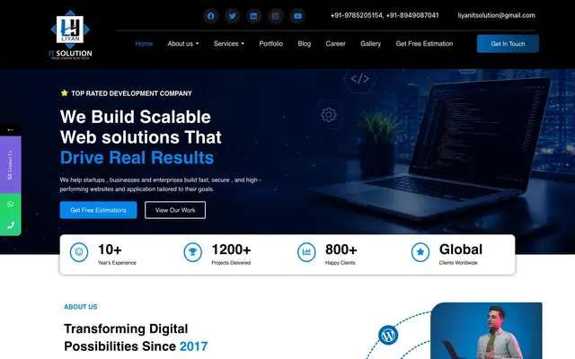 LIYAN IT SOLUTION PVT LTD website
