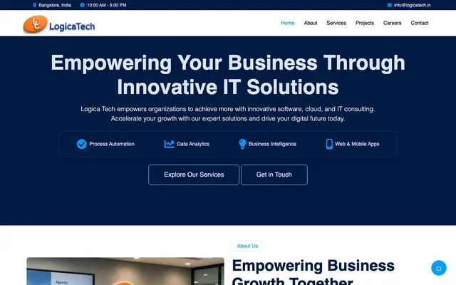 LogicaTech Software Development Company website