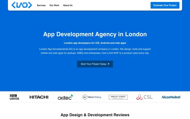 London App Development (LAD) website