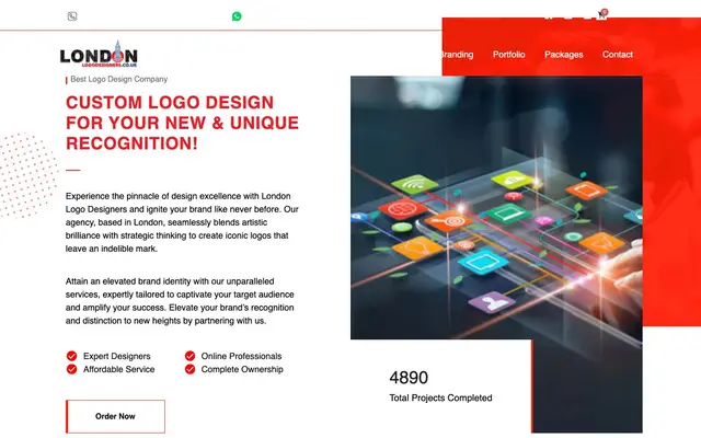 London Logo Designers (Domain Hosting IT Services, Website, Software house company in London UK) website