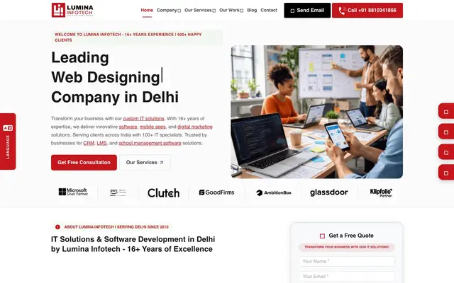 Lumina Infotech website