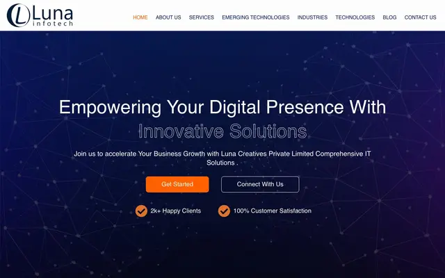 Luna InfoTech - Luna Creatives Private Limited website