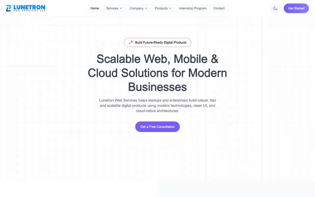 Lunetron Web Services LLP website