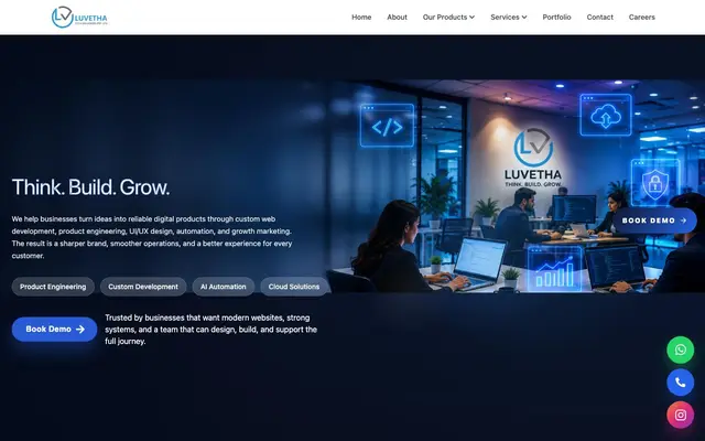 Luvetha Tech Solutions Private Limited website