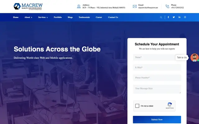 Macrew Technologies website
