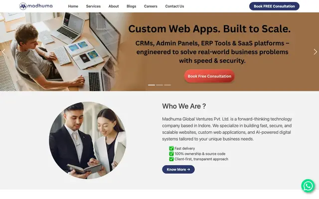 Madhuma Global website